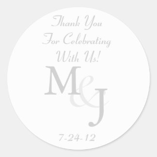 Sticker Rond Gris et blanc Mariage de la marguerite Favoriser l