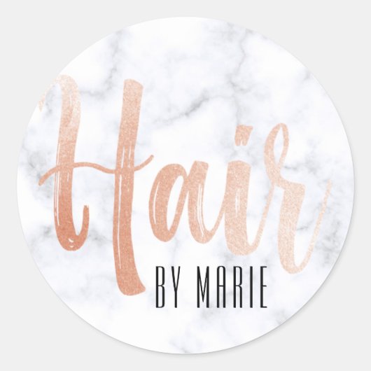 Sticker Rond gris marbre granit moderne salon rose or (Devant)