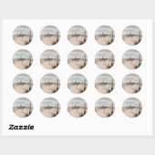Sticker Rond Gris souris | Boho | Esthétique | Cactus (Feuille)
