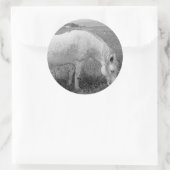 Sticker Rond Gris tacheté (Sac)
