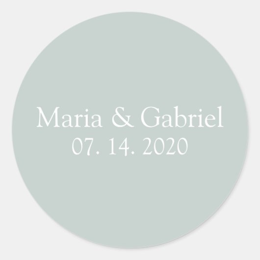 Sticker Rond Gris vert foncé Personnalisé (Devant)