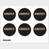 STICKER ROND GRIZZEN (Feuille)