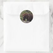 Sticker Rond grizzli-ours-004 (Sac)
