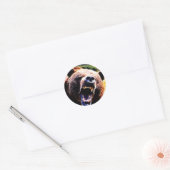 Sticker Rond Grizzly (Enveloppe)
