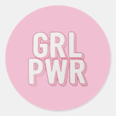 STICKER ROND GRL PWR (Devant)
