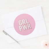 STICKER ROND GRL PWR (Enveloppe)
