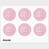 STICKER ROND GRL PWR (Feuille)