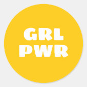 STICKER ROND GRL PWR - (Devant)
