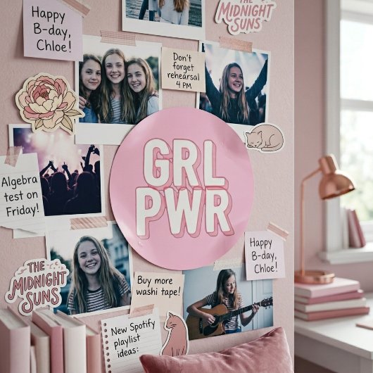 STICKER ROND GRL PWR