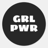 STICKER ROND GRL PWR - (Devant)