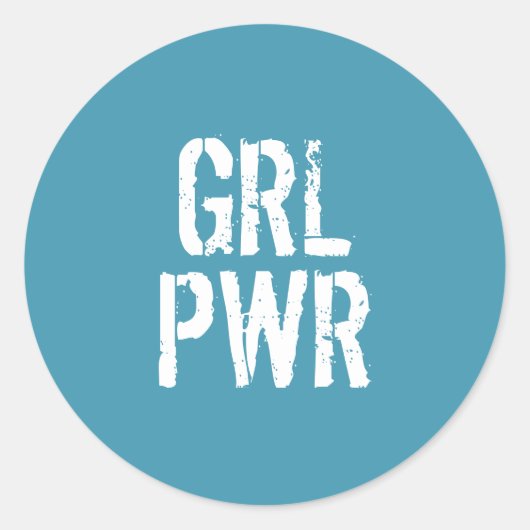 STICKER ROND GRL PWR - (Devant)