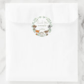 Sticker Rond Groeney Woodland Animaux Quarantine Drive By (Sac)