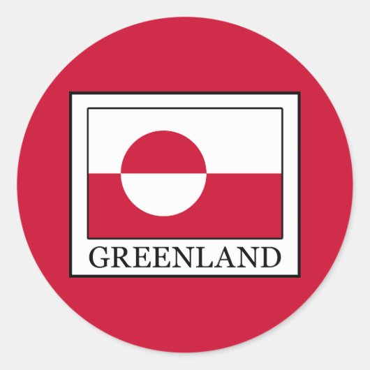 Sticker Rond Groenland (Devant)