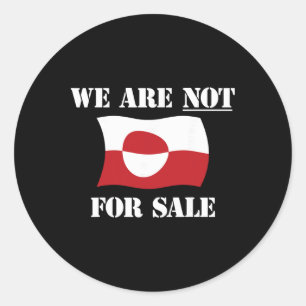 Sticker Rond Groenland à vendre - Faites partir l'Amérique - An