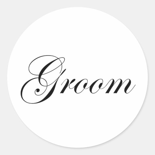 Sticker Rond Groom (Devant)