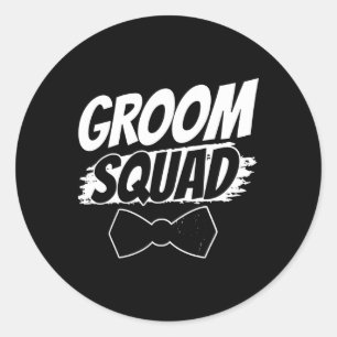 Sticker Rond Groom Squad Party dit Bachelor Mariage
