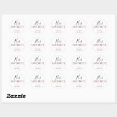 Sticker Rond Grooms Favorite Candy Bourgogne Mariage Favoriser (Feuille)