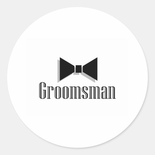Sticker Rond Groomsman (Devant)