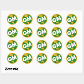 Sticker Rond Groomsman (Feuille)