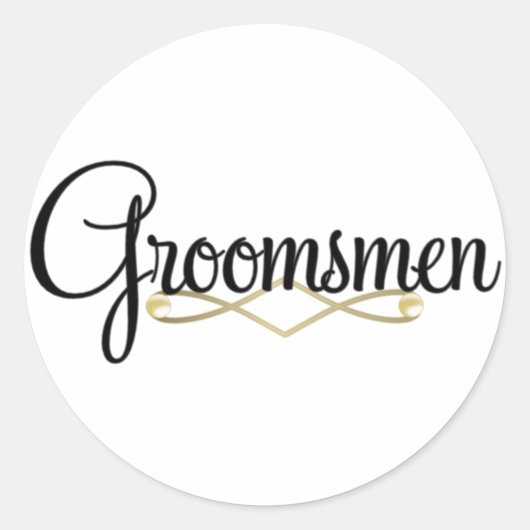 Sticker Rond Groomsman (Devant)