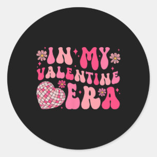 Sticker Rond Groovy à mon époque de la Saint-Valentin Disco Byl