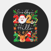 Sticker Rond Groovy Goodbye 2025 Hello 2026 Happy New Years Eve (Devant)