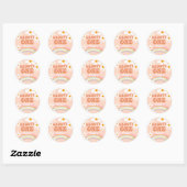 Sticker Rond Groovy One Daisy Retro Rainbow (Feuille)