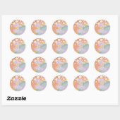 Sticker Rond Groovy Retro Rainbow Five est une ambiance (Feuille)