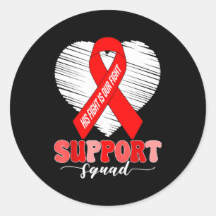 Sticker Rond Groovy Support Squad Son Combat Est Notre Combat C