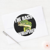 Sticker Rond Gros achigan Bouche Basse de pêche Whisperer (Enveloppe)