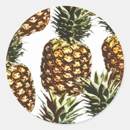 Sticker Rond Gros ananas (personnalisable BGC) (Devant)