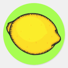 Sticker Rond Gros citron