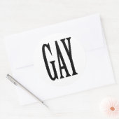STICKER ROND GROS GAY (Enveloppe)