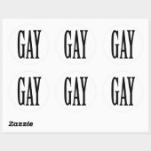 STICKER ROND GROS GAY (Feuille)