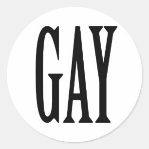 STICKER ROND GROS GAY