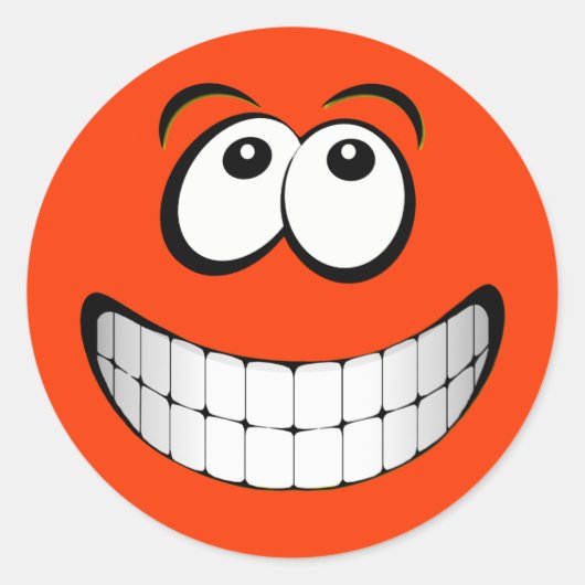 Sticker Rond Gros Gris orange (Devant)