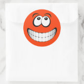 Sticker Rond Gros Gris orange (Sac)