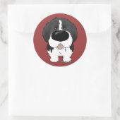 Sticker Rond Gros nez Terre-Neuve (Sac)