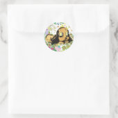 Sticker Rond gros oeil dormir Chien Chien Chien Chien Chien Chi (Sac)