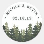 Sticker Rond Gros pins | Mariage personnalisé (Devant)