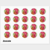Sticker Rond Gros plan (Feuille)