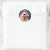 Sticker Rond Gros plan du poulet (Sac)