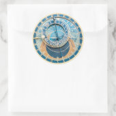 Sticker Rond Gros plan sur l'horloge astronomique de Prague, R. (Sac)