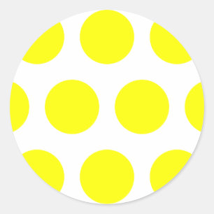 Sticker Rond Gros points jaunes