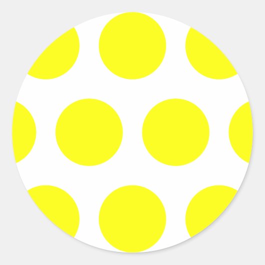Sticker Rond Gros points jaunes (Devant)