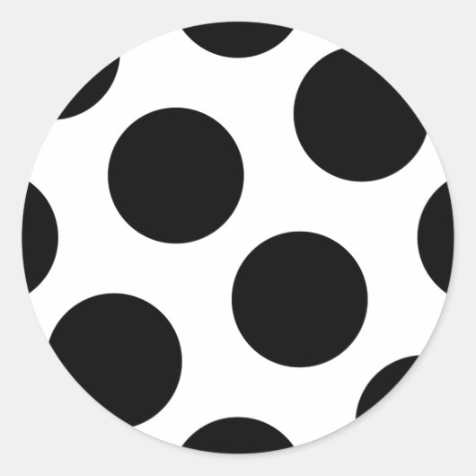 Sticker Rond Gros points noirs (Devant)