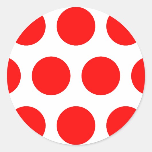 Sticker Rond Gros Points Rouges (Devant)