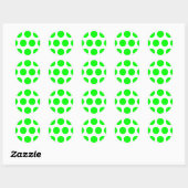 Sticker Rond Gros pois lime (Feuille)