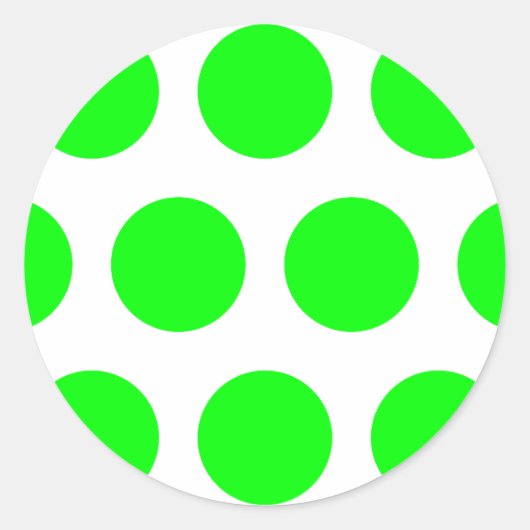 Sticker Rond Gros pois lime (Devant)