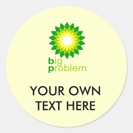 Sticker Rond Gros problème (Devant)